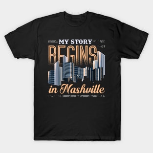 Nashville Tennessee Skyline Tshirt for Women, Men, & Kids T-Shirt